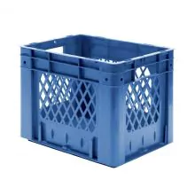 Zware stapelbare transportkrat VTK1 400x300x320 mm (lxbxh) blauw