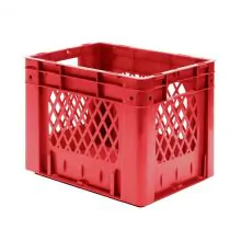 Zware stapelbare transportkrat VTK1 400x300x320 mm (lxbxh) rood