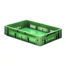 Zware stapelbare transportkrat VTK1 600x400x120 mm (lxbxh) groen