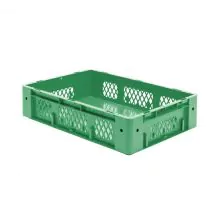 Zware stapelbare transportkrat VTK1 600x400x145 mm (lxbxh) groen