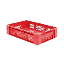 Zware stapelbare transportkrat VTK1 600x400x145 mm (lxbxh) rood