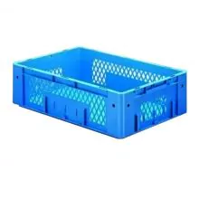 Zware stapelbare transportkrat VTK1 600x400x175 mm (lxbxh) blauw