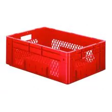 Zware stapelbare transportkrat VTK1 600x400x210 mm (lxbxh) rood