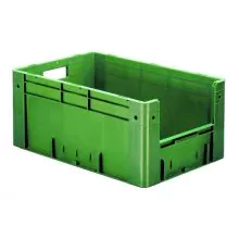 Zware stapelbare transportkrat VTK4 600x400x270 mm (lxbxh) groen