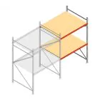 Grootvakstelling AR 2000x1850x1200 mm (hxbxd) 2 niveaus verzinkt aanbouwsectie met voorgemonteerde frames