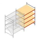 Grootvakstelling AR 2500x1850x1200 mm (hxbxd) 4 niveaus verzinkt aanbouwsectie