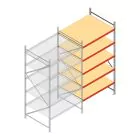 Grootvakstelling AR 3000x1850x1200 mm (hxbxd) 5 niveaus verzinkt aanbouwsectie
