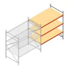 Grootvakstelling AR 2500x2010x1200 mm (hxbxd) 3 niveaus verzinkt aanbouwsectie