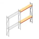 Grootvakstelling AR 3000x2250x500 mm (hxbxd) 2 niveaus verzinkt aanbouwsectie met voorgemonteerde frames