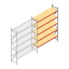 Grootvakstelling AR 3000x2010x600 mm (hxbxd) 5 niveaus verzinkt aanbouwsectie met voorgemonteerde frames