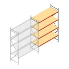 Grootvakstelling AR 3000x2250x900 mm (hxbxd) 4 niveaus verzinkt aanbouwsectie met voorgemonteerde frames