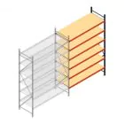 Grootvakstelling AR 3000x2010x800 mm (hxbxd) 6 niveaus verzinkt aanbouwsectie met voorgemonteerde frames