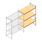 Grootvakstelling AR 3000x2250x1000 mm (hxbxd) 3 niveaus verzinkt aanbouwsectie met voorgemonteerde frames