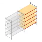Grootvakstelling AR 3000x2700x1200 mm (hxbxd) 5 niveaus verzinkt aanbouwsectie