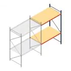 Grootvakstelling AR 3000x1850x1200 mm (hxbxd) 2 niveaus blauw aanbouwsectie