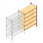 Grootvakstelling AR 3000x2250x1000 mm (hxbxd) 5 niveaus blauw aanbouwsectie
