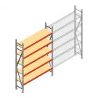 Grootvakstelling AR 2000x1850x400 mm (hxbxd) 5 niveaus verzinkt beginsectie met voorgemonteerde frames