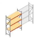 Grootvakstelling AR 2000x1610x600 mm (hxbxd) 3 niveaus verzinkt beginsectie met voorgemonteerde frames