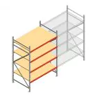 Grootvakstelling AR 2250x1850x1000 mm (hxbxd) 4 niveaus verzinkt beginsectie met voorgemonteerde frames