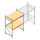 Grootvakstelling AR 2500x1610x1000 mm (hxbxd) 2 niveaus verzinkt beginsectie met voorgemonteerde frames