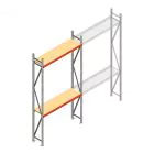 Grootvakstelling AR 3000x1850x500 mm (hxbxd) 2 niveaus verzinkt beginsectie met voorgemonteerde frames
