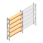 Grootvakstelling AR 3000x2010x500 mm (hxbxd) 5 niveaus verzinkt beginsectie