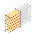 Grootvakstelling AR 3000x2250x1000 mm (hxbxd) 6 niveaus verzinkt beginsectie met voorgemonteerde frames