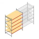 Grootvakstelling AR 3000x2250x1200 mm (hxbxd) 5 niveaus verzinkt beginsectie met voorgemonteerde frames