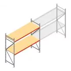 Grootvakstelling AR 2000x2700x800 mm (hxbxd) 2 niveaus verzinkt beginsectie