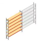 Grootvakstelling AR 3000x2700x500 mm (hxbxd) 6 niveaus verzinkt beginsectie met voorgemonteerde frames