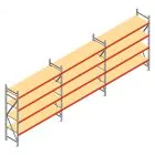 Voordeelrij grootvakstelling AR 2250x5030x600 mm (hxbxd) 4 niveaus met voorgemonteerde frames