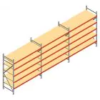 Voordeelrij grootvakstelling AR 3000x6230x800 mm (hxbxd) 5 niveaus met voorgemonteerde frames