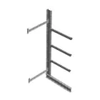 Zware draagarmstelling thermisch verzinkt enkelzijdig 3500x1000x1200mm (hxbxd) 3 niveaus aanbouwsectie