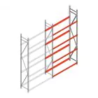 Bandenstelling grootvak AR 3000x1610x500mm (hxbxd) 4 niveaus aanbouwsectie