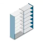 Gebruikte Dexion Impex legbordstelling 2435x1240x610 mm (hxbxd) 7 niveaus aanbouwsectie