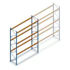 Gebruikte Esmena palletstelling 4900x3600x1100 mm (hxbxd) 3 niveaus beginsectie 3088kg/set