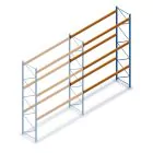 Gebruikte Esmena palletstelling 4900x3600x1100 mm (hxbxd) 3 niveaus aanbouwsectie 3088kg/set