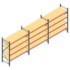 Voordeelrij gebruikte grootvakstelling Kimer 2000x8300x800 mm (hxbxd) 4 niveaus