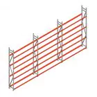 Voordeelrij bandenstelling grootvak AR 3000x6230x400mm (hxbxd) 4 niveaus