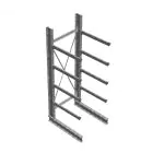 Zware draagarmstelling thermisch verzinkt enkelzijdig 3500x1000x1200mm (hxbxd) 4 niveaus beginsectie