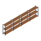 Voordeelrij grootvakstelling Kimer 1750x6250x600 mm (hxbxd) 3 niveaus met voorgemonteerde frames