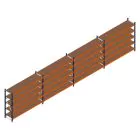 Voordeelrij grootvakstelling Kimer 1750x9250x600 mm (hxbxd) 5 niveaus met voorgemonteerde frames