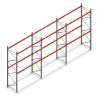 Voordeelrij palletstelling AR T2 3500x8420x1100mm (hxbxd) 2 niveaus 2844kg/niv met voorgemonteerde frames