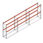 Voordeelrij palletstelling AR T2 3500x11120x1100mm (hxbxd) 2 niveaus 3004kg/niv met voorgemonteerde frames