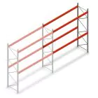 Palletstelling AR T2 4000x3600x1100mm (hxbxd) 2 niveaus 3004kg/niv aanbouwsectie met voorgemonteerde frames