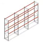 Voordeelrij palletstelling AR T2 4500x8420x1100mm (hxbxd) 3 niveaus 3636kg/niv met voorgemonteerde frames