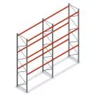 Combideal palletstelling AR T2 5000x5640x1100 mm (hxbxd) 3 niveaus 3636kg/niv met voorgemonteerde frames