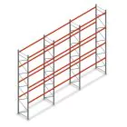 Voordeelrij palletstelling AR T2 6000x8500x1100mm (hxbxd) 4 niveaus 2844kg/niv met voorgemonteerde frames