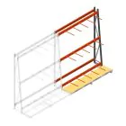 Stelling voor verticale opslag AR enkelzijdig 2500x1850x900 mm (hxbxd) 3 niveaus aanbouwsectie