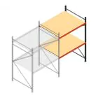 Grootvakstelling AR 2250x1610x1200 mm (hxbxd) 2 niveaus verzinkt aanbouwsectie met voorgemonteerde frames